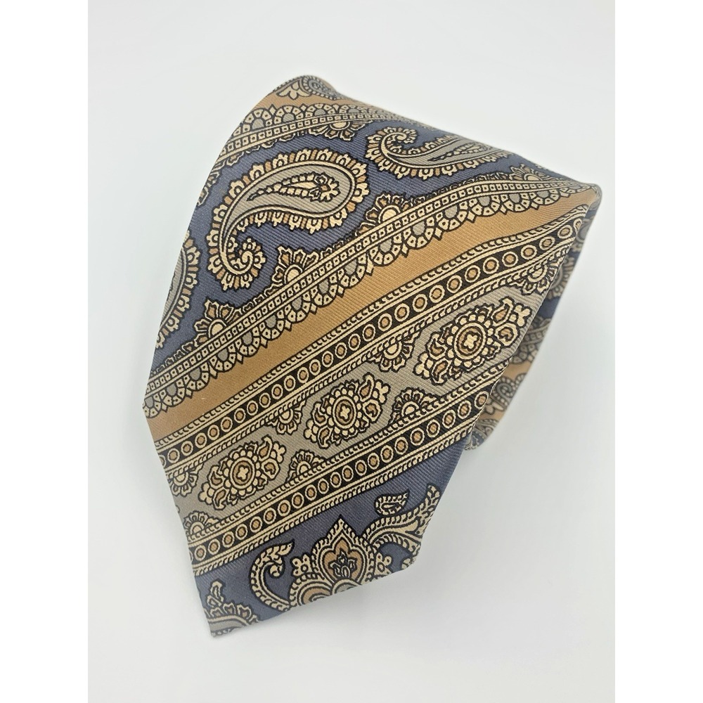 Vtg. Robert Talbott for Bonney & Gordon 100% Silk Paisley Men's Tie - 57" x‎ 3"